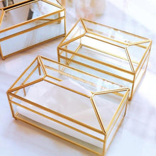 Load image into Gallery viewer, European Style Glass Tissue Box Holder Nordic Luxury Handkerchief Toilet Paper Holder Tissue Case Storage Box Living Room Decor
