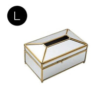 Load image into Gallery viewer, European Style Glass Tissue Box Holder Nordic Luxury Handkerchief Toilet Paper Holder Tissue Case Storage Box Living Room Decor
