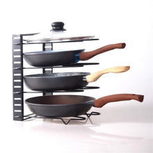 Load image into Gallery viewer, Multi-Layer Extendable Metal Pot Shelf Rack Pan Kitchen Accessory Adjustable Stand Holder Rack Shelves Storage Shelf Organizer
