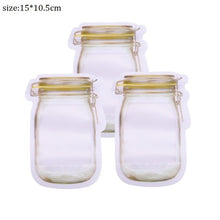 Load image into Gallery viewer, 5Pcs Reusable Mason Jar Bottles Bags Nuts Candy Cookies Bag Seal Fresh Food Storage Bag Snacks Zipper Sealed Kitchen Organizer

