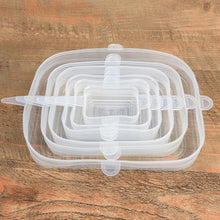 Load image into Gallery viewer, Kitchen Reusable Silicone Strecth Lids Universal Bowl Pot Pan Lid Silicone Food Cap Fresh Keeper Extensible Magic Lids
