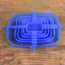 Load image into Gallery viewer, Kitchen Reusable Silicone Strecth Lids Universal Bowl Pot Pan Lid Silicone Food Cap Fresh Keeper Extensible Magic Lids
