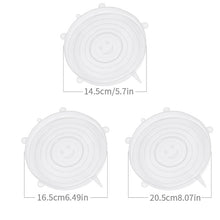 Load image into Gallery viewer, Kitchen Reusable Silicone Strecth Lids Universal Bowl Pot Pan Lid Silicone Food Cap Fresh Keeper Extensible Magic Lids
