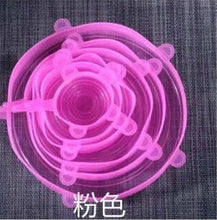 Load image into Gallery viewer, Kitchen Reusable Silicone Strecth Lids Universal Bowl Pot Pan Lid Silicone Food Cap Fresh Keeper Extensible Magic Lids
