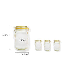 Load image into Gallery viewer, TTLIFE 4/3PCS Pack Jar Reusable Snack Bag Mobile Hermetic Freezer Bags Seal Bags Kitchen Food Mason Bottle Travel Seal Pouch New
